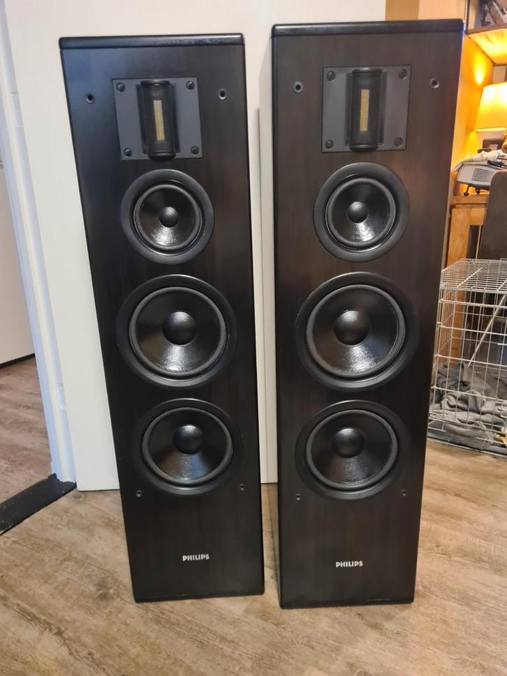 Philips FB 825, Audio, Tv en Foto, Luidsprekers, Zo goed als nieuw, Front, Rear of Stereo speakers, 120 watt of meer, Philips