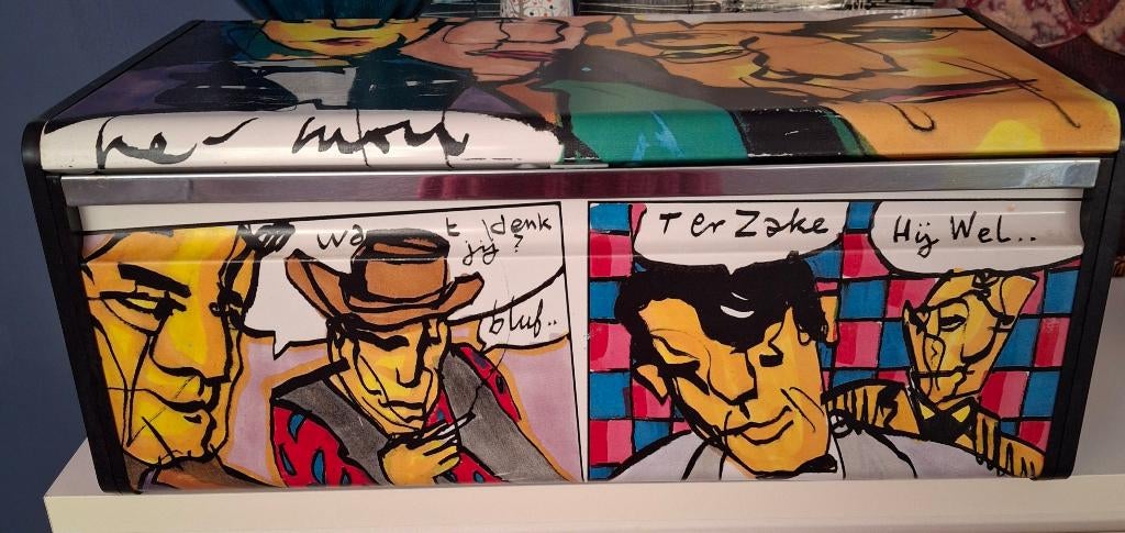 Kunst broodtrommel herman Brood, Huis en Inrichting, Ophalen of Verzenden, Zo goed als nieuw