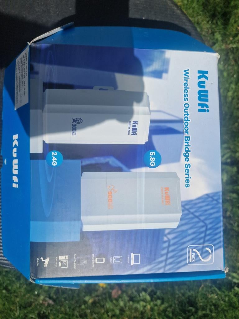 KuWFi Wireless Outdoor Bridge 2-pack – 300 Mbps + 900 Mbps, Ophalen of Verzenden