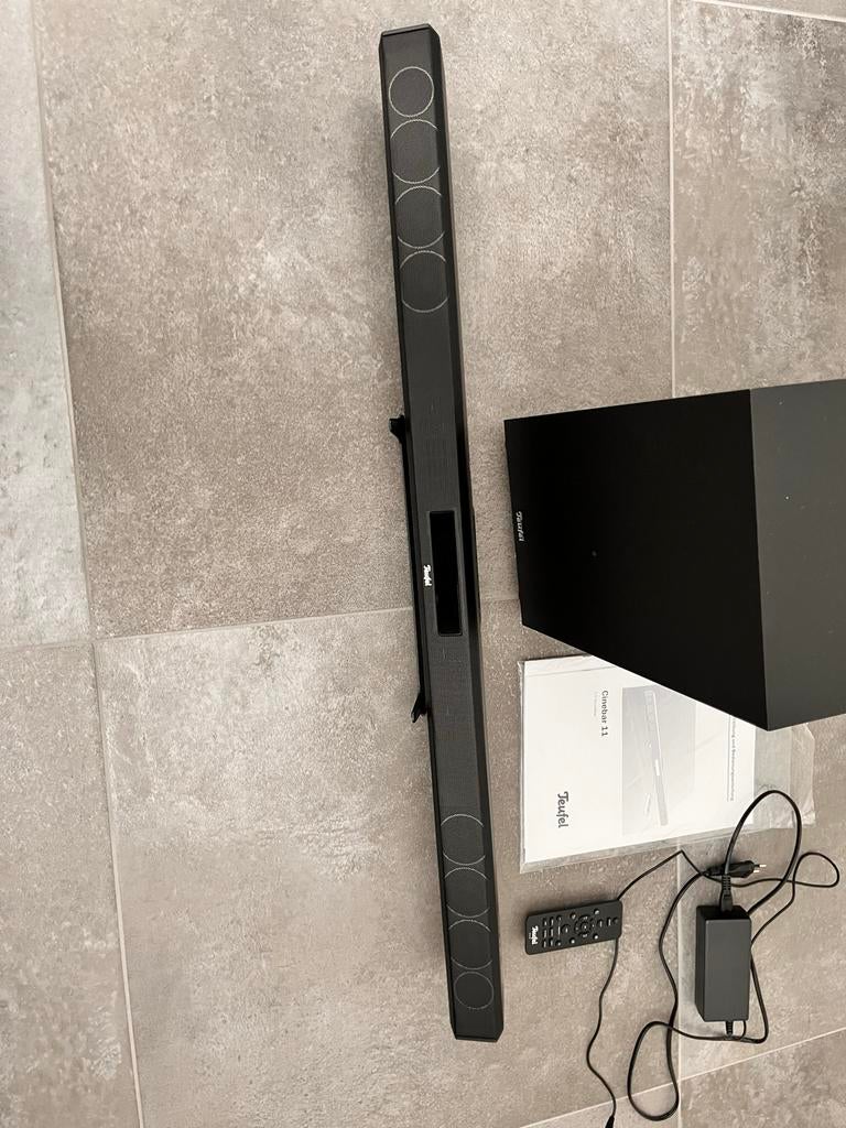 Teufel Cinebar 11 2.0 Soundbar met krachtige subwoofer, Ophalen, Bluetooth, Gebruikt
