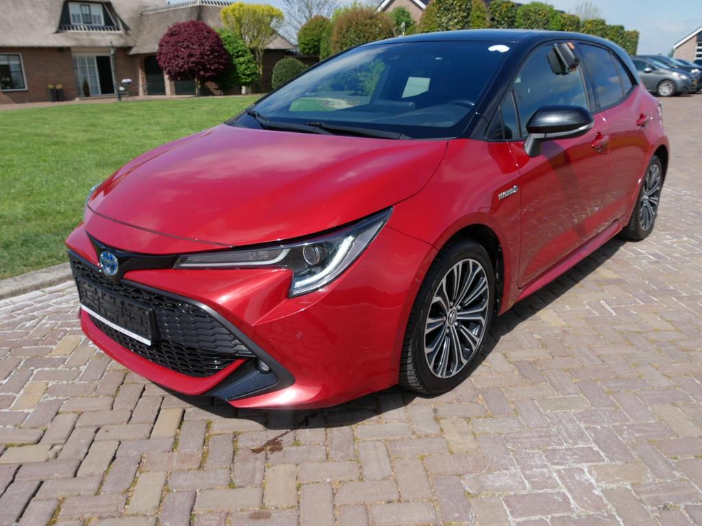Toyota Corolla 1.8 Hybrid STYLE TWO-TONE CLIMA NAVI * 12499, Stof, Gebruikt, Zwart, Corolla