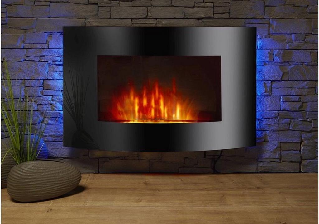 EL Fuego elektrische haard Zurich - Zwart - 2000 W, Huis en Inrichting, Haarden, Ophalen of Verzenden, Gebruikt, Hangende haard