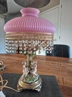 Lodewijk XV Stijl Lamp met Kristallen, Lodewijk XV, Gebruikt, Ophalen of Verzenden, Glas
