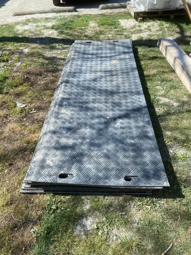 Kunststof rijplaten 100x300cm 12mm - Antislip, Ophalen, Gebruikt