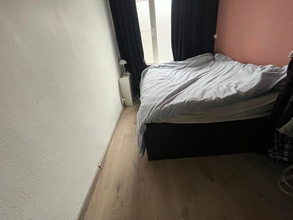 Brimnes bed met opberglades - Zwart 140x200, Huis en Inrichting, Slaapkamer | Bedden, Ophalen, Gebruikt, Zwart, Tweepersoons