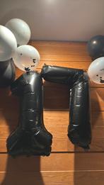 Zwarte grote cijfers 17 met ballonnen, Ophalen, Zo goed als nieuw, Versiering, Verjaardag