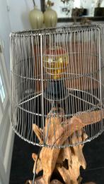 Unieke 2 stuks Metalen lampenkappen, Ophalen of Verzenden, Zo goed als nieuw, Hout, 100 tot 150 cm