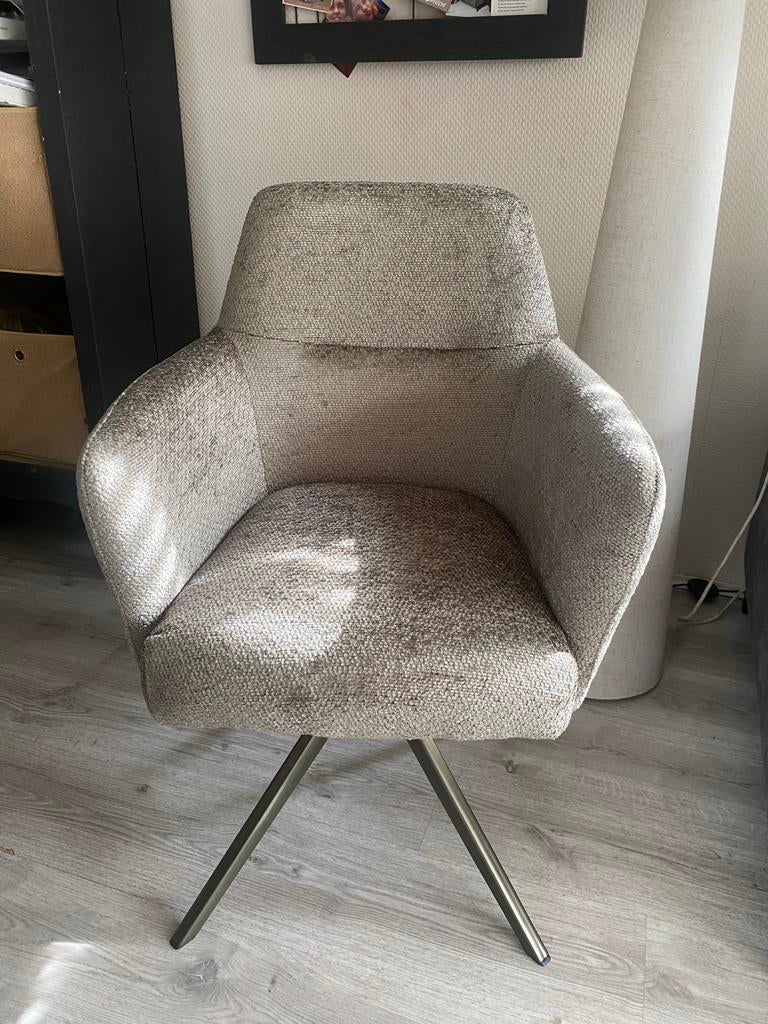 Nieuwe eetkamerstoelen! 6 stuks, Huis en Inrichting, Stoelen, Ophalen, Bruin, Nieuw, Stof