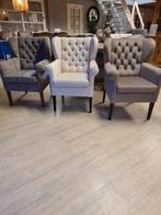 *ACTIE* Landelijke Eetkamerstoel Roman Stel Zelf Samen (3), Overige kleuren, Landelijke eetkamerstoelen stoelen capiton stof velvet velours