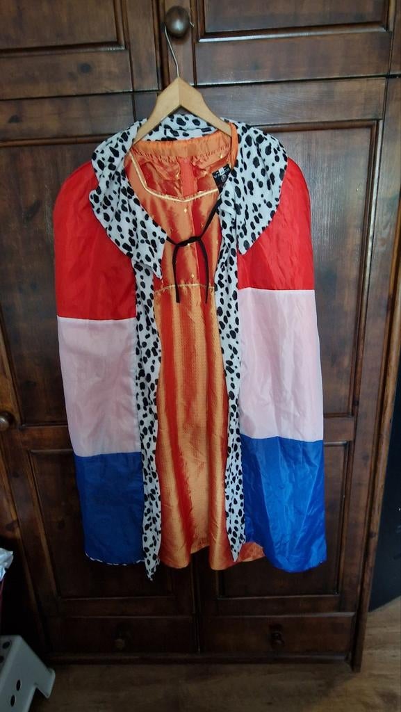 Koningsdag cape, Kinderen en Baby's, Ophalen of Verzenden, Gebruikt, 122 t/m 128, Jongen of Meisje