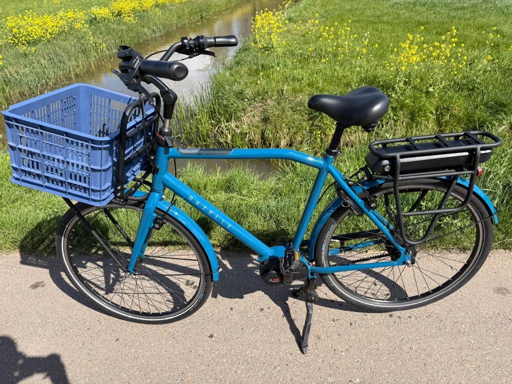 GAZELLE HEAVYDUTYNL C5 HMB BELT H59 BLAUW H5 2025, Fietsen en Brommers, Elektrische fietsen, Zo goed als nieuw, Gazelle, 55 tot 59 cm