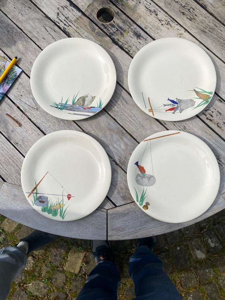 4 Vintage visborden Delvaux, Ophalen