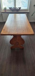 Jaren 60 eettafel tafel  van massief eiken / vintage, Ophalen, Gebruikt, 50 tot 100 cm, 150 tot 200 cm