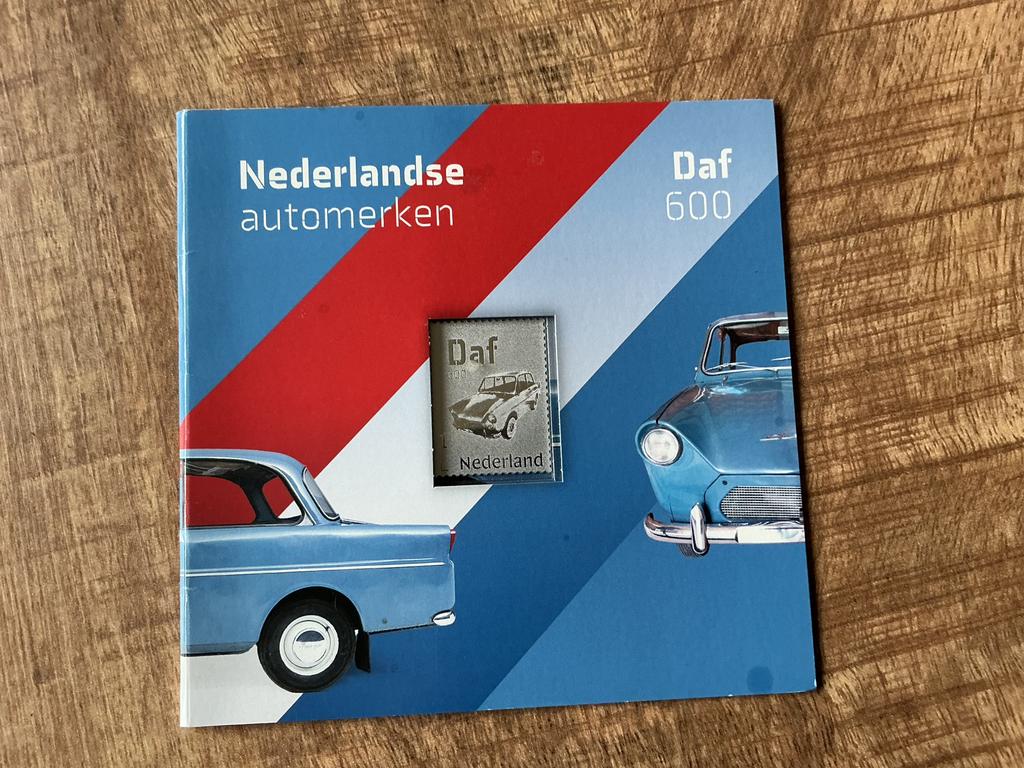 Mooie Zilveren Postzegel van automerk Daf, Postzegels en Munten, Ophalen of Verzenden, Overige landen, Overige waardes, Zilver
