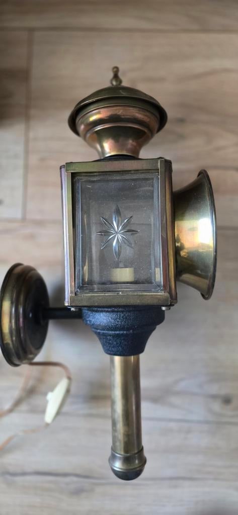 koperen scheepslamp, Antiek en Kunst, Ophalen of Verzenden