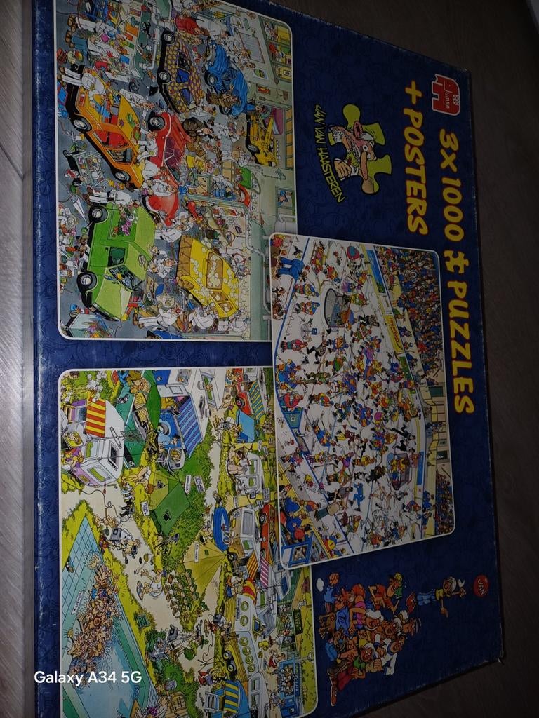 Jan van Haasteren 3x1000 stukjes puzzel, Hobby en Vrije tijd, Denksport en Puzzels, Ophalen of Verzenden