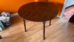 Vintage Uitschuifbare Ronde/Ovale Eettafel - Hout, Huis en Inrichting, Tafels | Eettafels, Ophalen, Gebruikt, 100 tot 150 cm, Vier personen