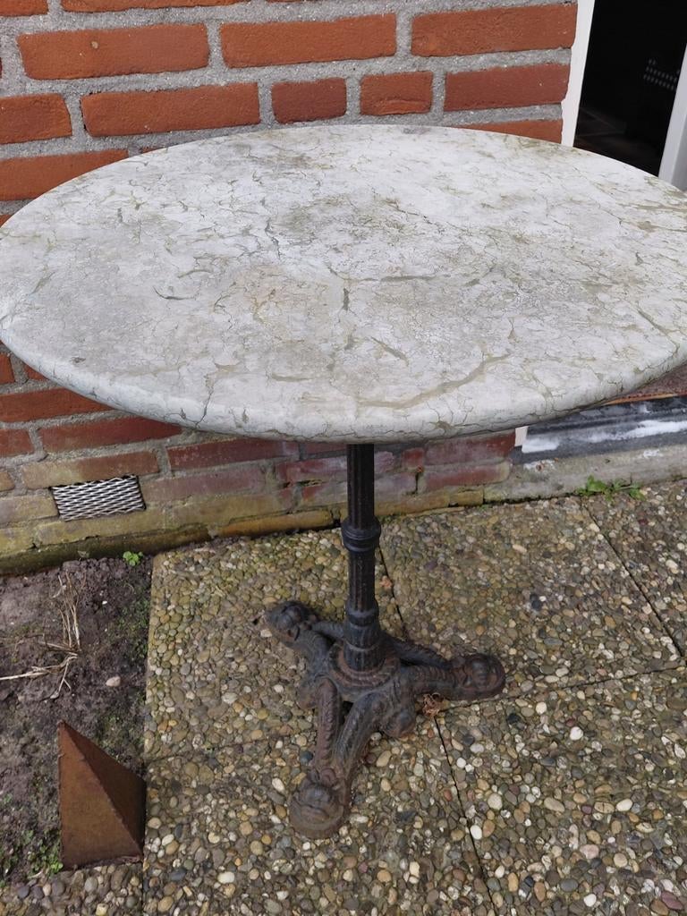 Bistro tafel 60 cm blad, Ophalen, Gebruikt, Rechthoekig, Metaal