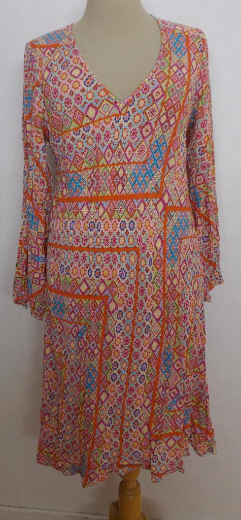 Ibiza/boho print jurkje van Redsoul! M, Kleding | Dames, Jurken, Zo goed als nieuw, Maat 38/40 (M), Overige kleuren, Onder de knie