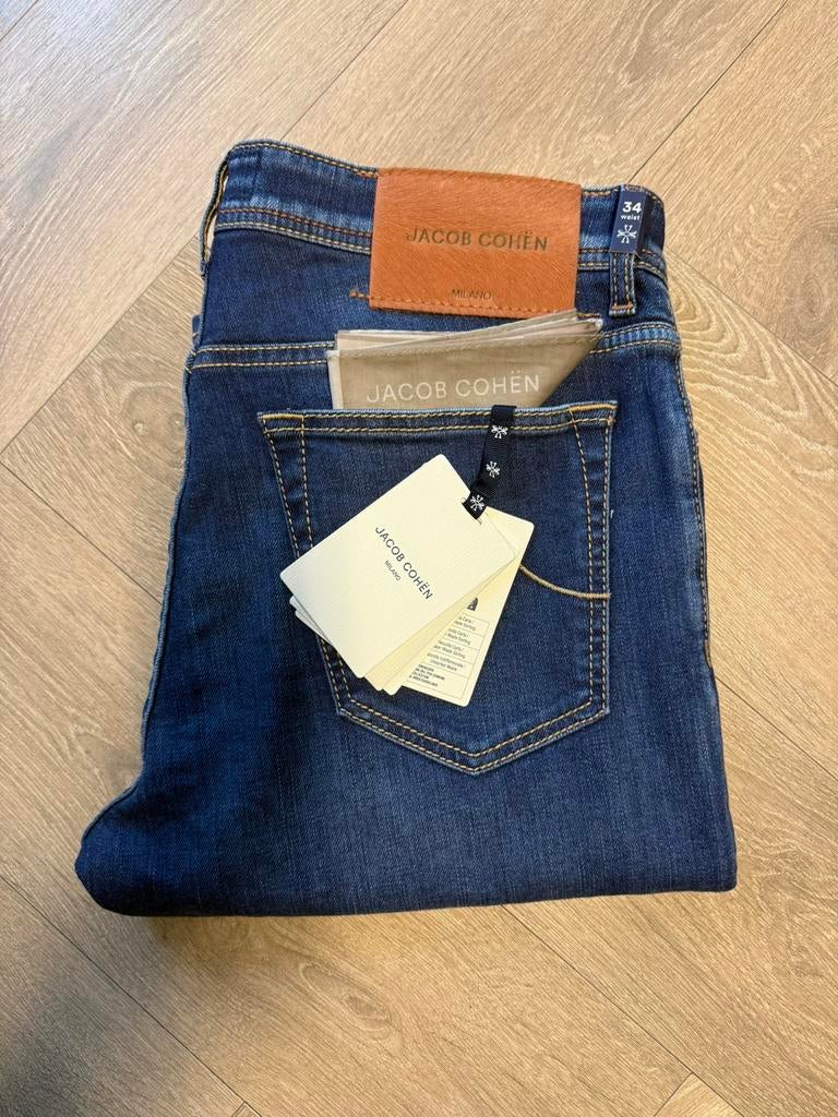 Jacob Cohen jeans 34 bard 688 blauw stretch NIEUW, Verzenden, Nieuw, Blauw, W33 - W34 (confectie 48/50)