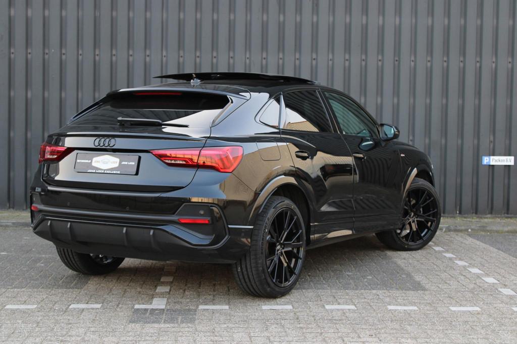 Audi Q3 Sportback 35 TFSI 3x S-LINE PANO SONOS 360 CAM SFEER, Auto's, 4 cilinders, 150 pk, Zwart, 14 km/l