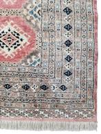 Handgeknoopt Perzisch wol Jaldar tapijt pink 122x184cm, Gebruikt, 100 tot 150 cm, Crème, Onbekend