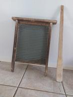 Originele houten wasbord met bijhorende houten lepel, Verzenden