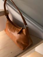 Dames LEREN tas - Gio Gini schoudertasje, Ophalen of Verzenden, Zo goed als nieuw, Bruin, Overige typen