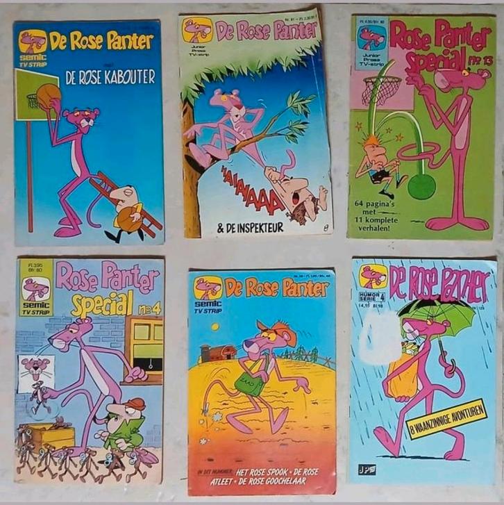 ✅️ 9 stuks  Pink Panter stripboeken en Pockets voor 👇🏻, Boeken, Strips | Comics, Gelezen, Meerdere comics, Europa, Ophalen of Verzenden