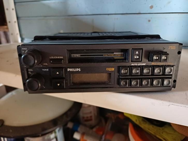 Philips 355 Autoradio Cassette Speler - Vintage Model, Auto diversen, Autoradio's, Ophalen of Verzenden