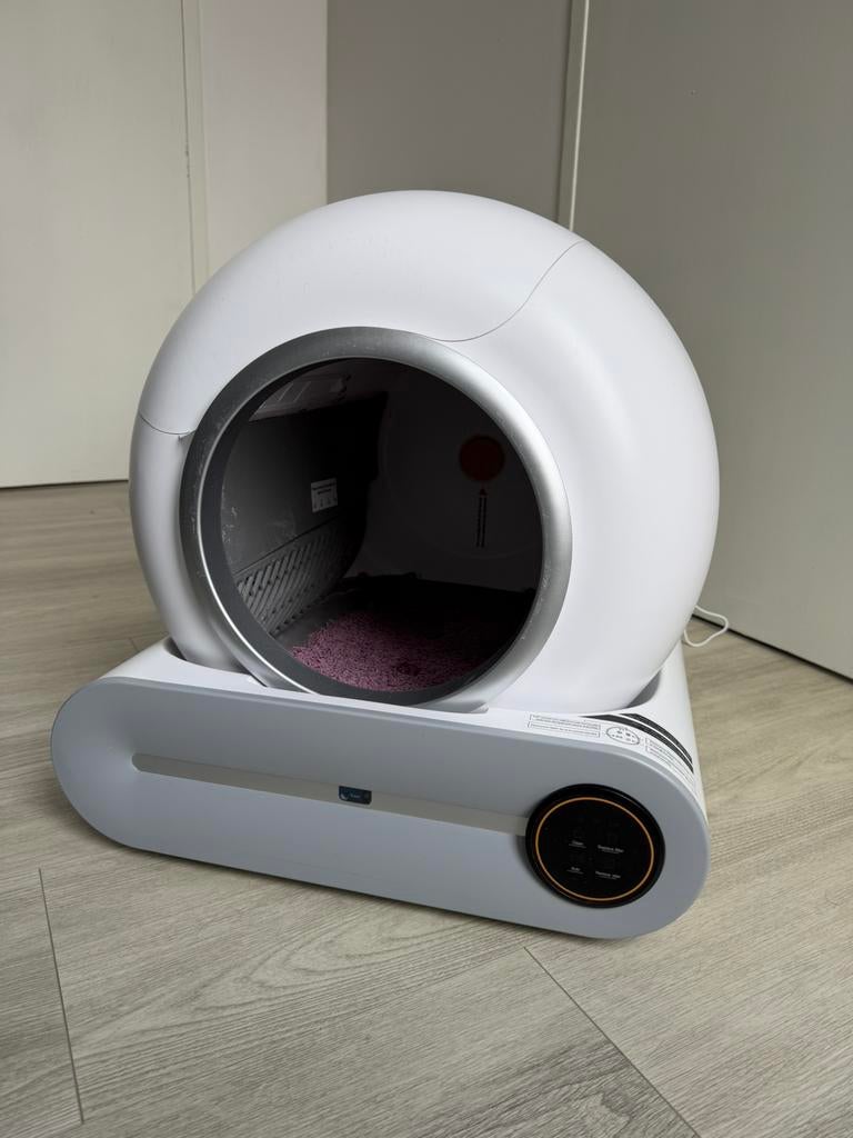 Automatische, zelfreinigende kattenbak, Ophalen, Zelfreinigend, Zo goed als nieuw, Open