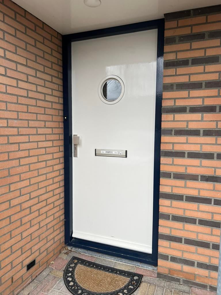 Hardhouten voordeur, Doe-het-zelf en Verbouw, Ophalen, Zo goed als nieuw, Buitendeur, 200 tot 215 cm