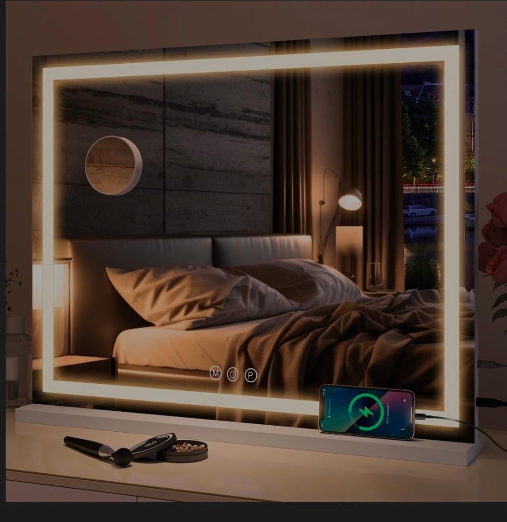 Puluomis Hollywood Spiegel 80x60CM, Ophalen, Nieuw, 75 tot 100 cm, Minder dan 100 cm