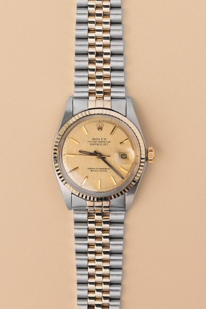 Rolex Datejust 1601 Linen dial, Sieraden, Tassen en Uiterlijk, Horloges | Heren, Zo goed als nieuw, Polshorloge, Rolex, Staal