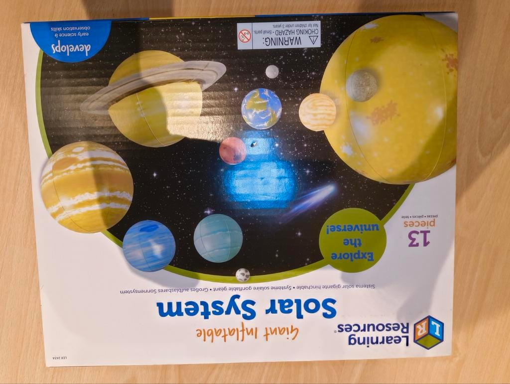 Opblaasbaar Zonnestelsel met Pomp - Nieuw in Doos!, Ophalen of Verzenden, Nieuw, Ontdekken