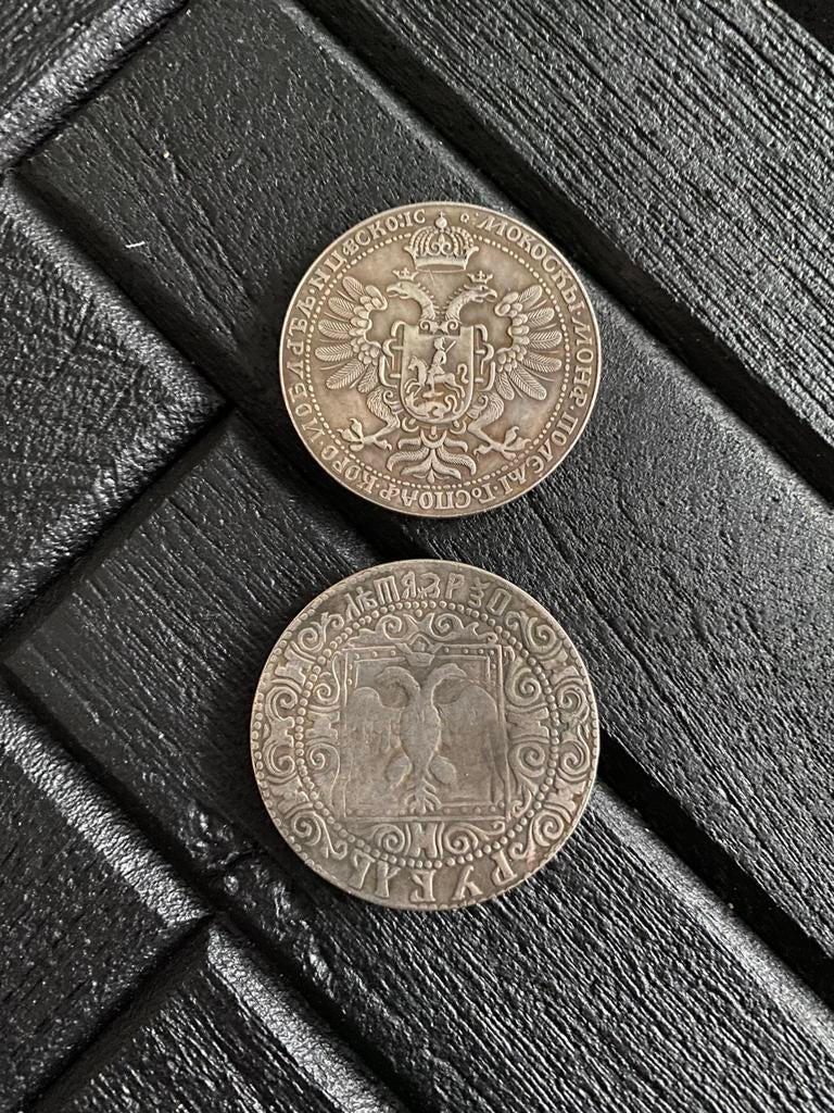 Grote munt 2x penning dubbele adelaar, Ophalen of Verzenden, Vóór koninkrijk