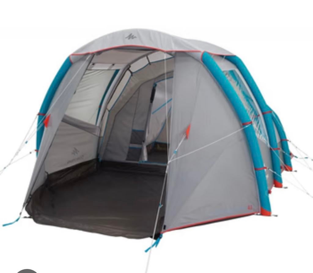 Quechua air seconds family 4.1 xl opblaasbare tent., Ophalen of Verzenden, Zo goed als nieuw, Tot en met 4