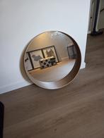 Ronde spiegel met houten rand, Huis en Inrichting, Woonaccessoires | Spiegels, Ophalen, Rond, Zo goed als nieuw, Minder dan 100 cm