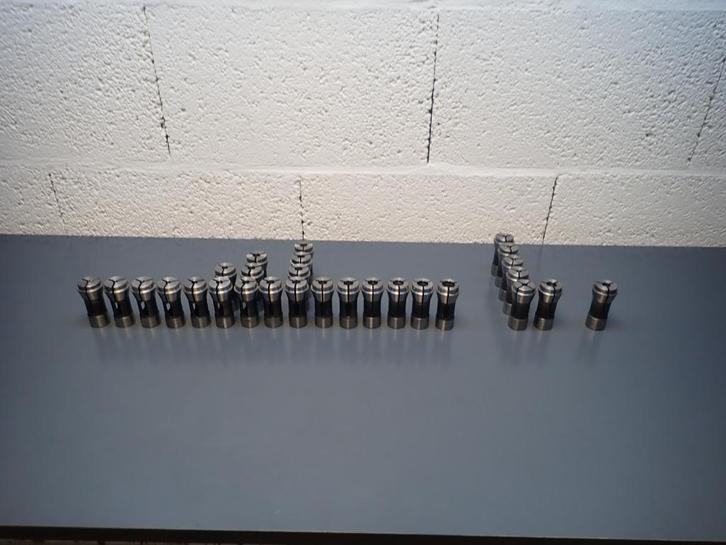 F26 / 146E Spantangen 28x 4 t/m 16mm , Collets, Doe-het-zelf en Verbouw, Draaibanken, Gebruikt, Ophalen of Verzenden