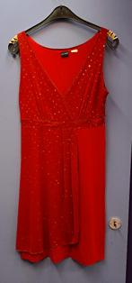 Bodyflirt rood feestelijk soepel vallend jurkje 36-38 47681