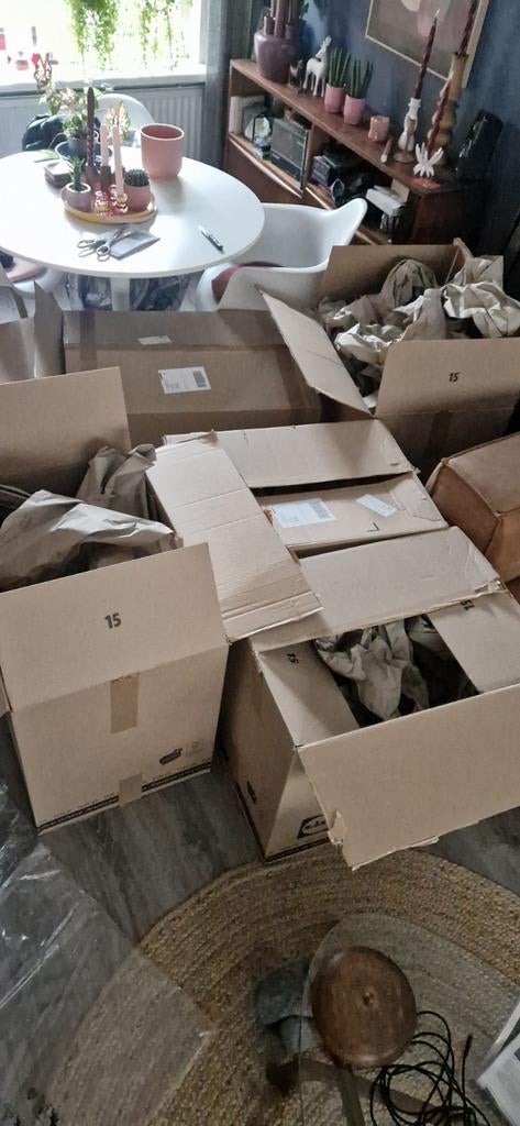 5 grote kartonnen dozen voor opslag of verhuizing, Ophalen, Doos, 60 cm of meer, 75 tot 100 cm