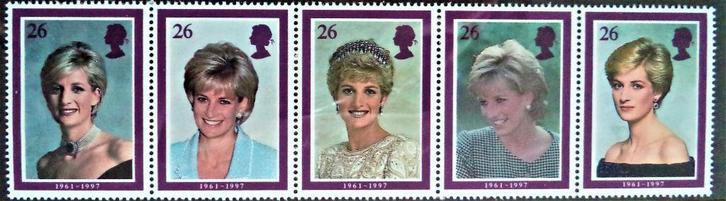 Herdenkingsmap met 5x 20 zegels DIANA Postfris - 1997, Postzegels en Munten, Postzegels | Thematische zegels, Postfris, Koningshuis