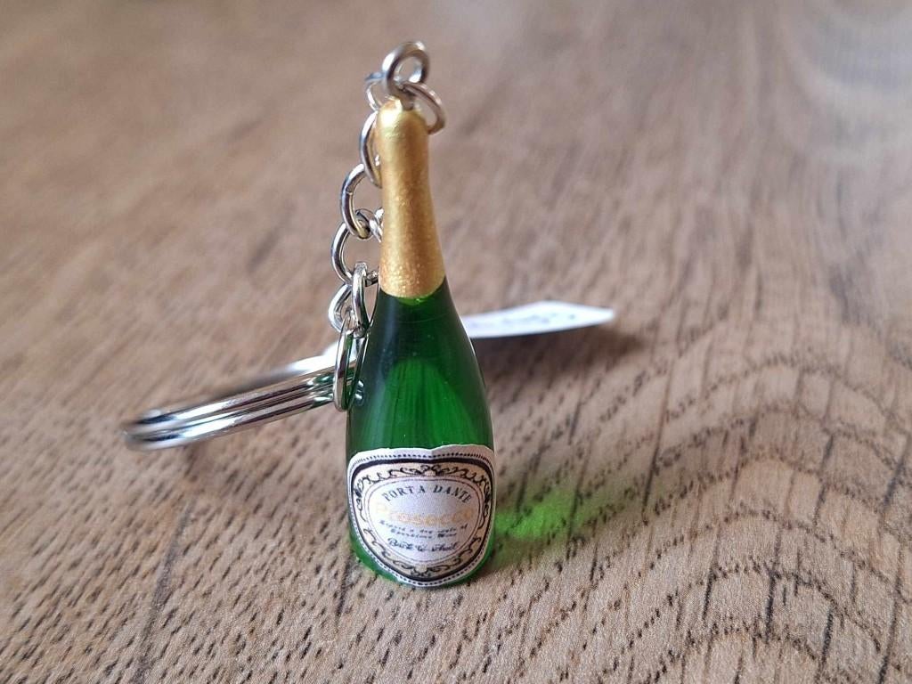 Sleutelhanger : Fles : Prosecco !!, Info@keycharms.nl, Overige typen, Nieuw, Medemblik