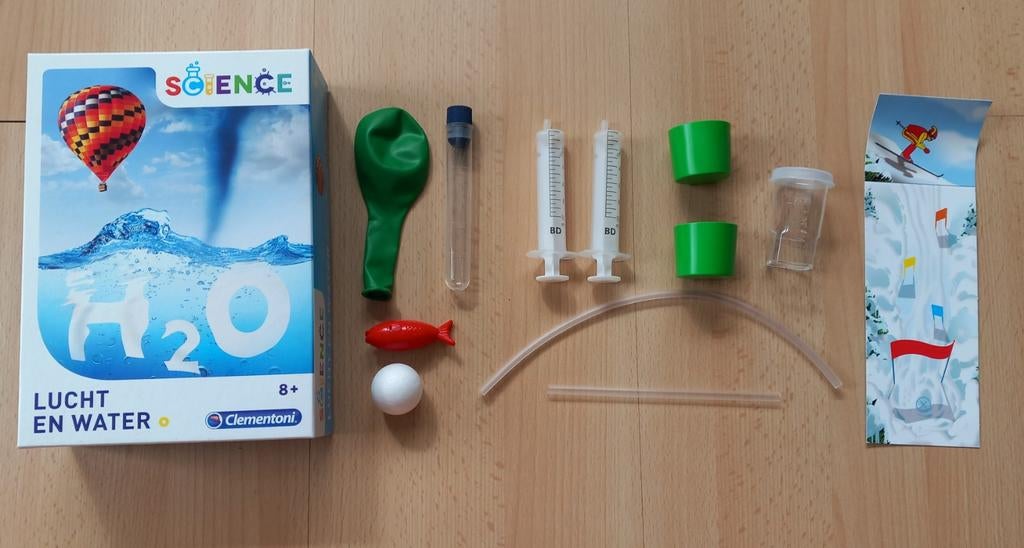 Clementoni Science wetenschapsspel lucht en water H2O, Ophalen of Verzenden, Nieuw, Ontdekken