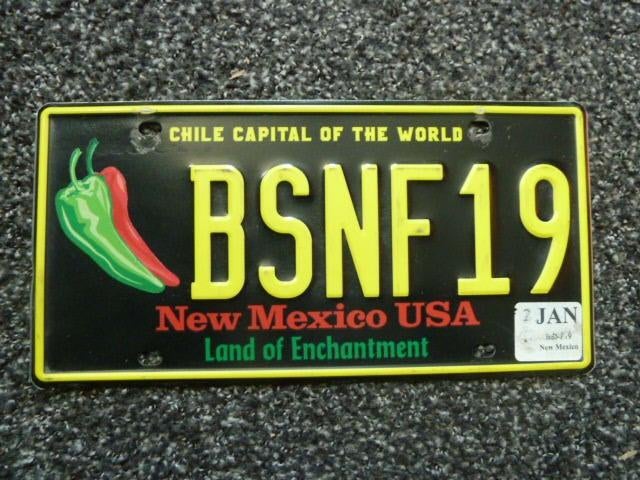 Kentekenplaat licenseplate New Mexico Chile Peppers USA, Verzenden, Gebruikt, Auto's