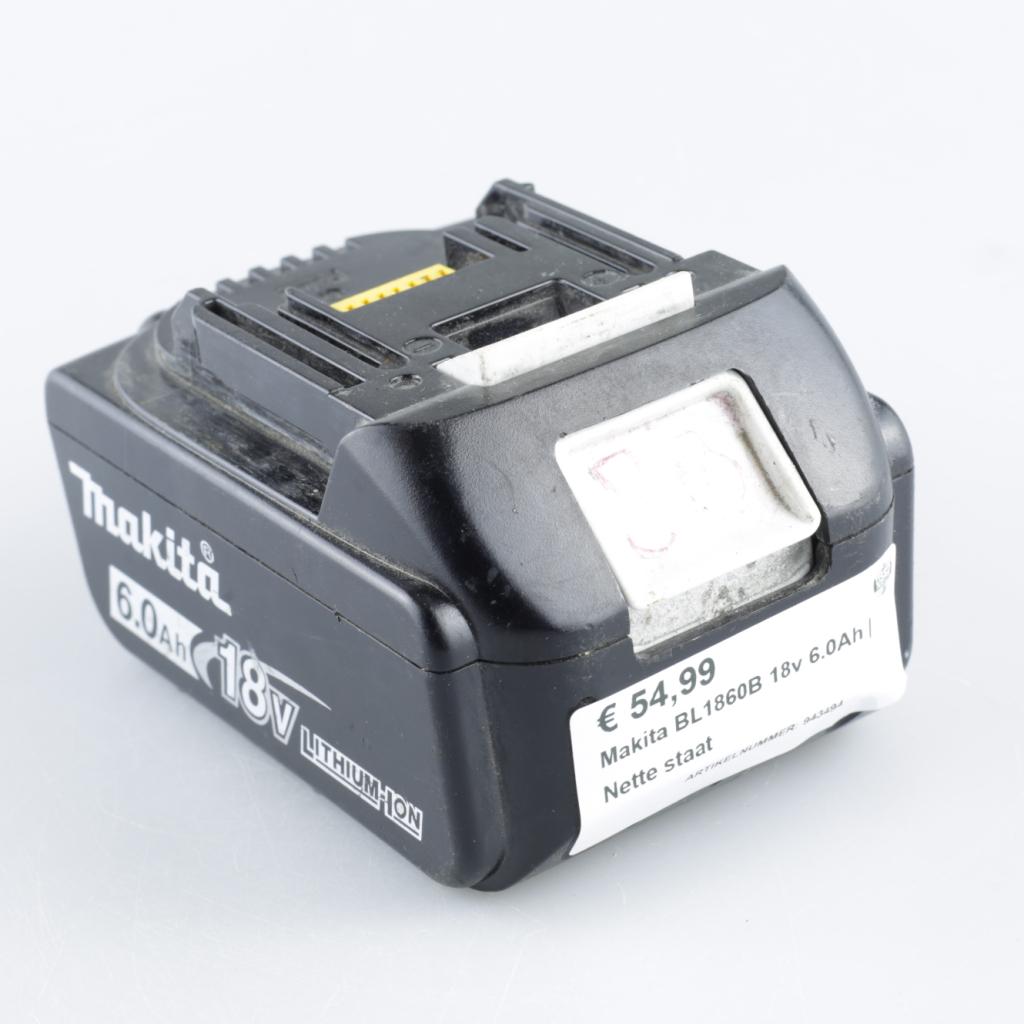 Makita BL1860B 18v 6.0Ah | Nette staat, Makita, Zo goed als nieuw, Support@makita.com, Makita Corporation, 3-11-8, Sumiyoshi-cho, 
Anjo, Aichi 446-8502
Japan