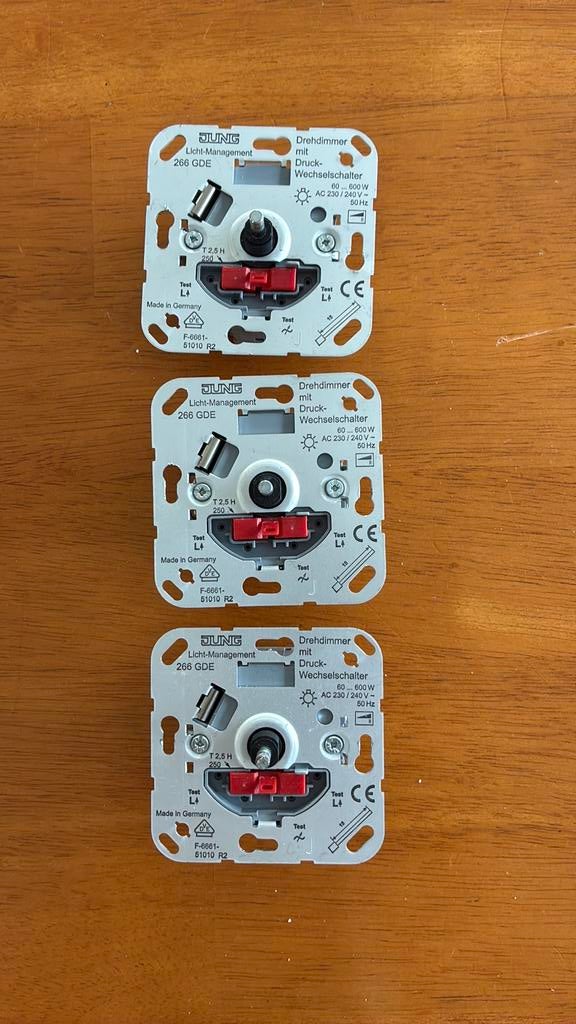 3 dimmers, Doe-het-zelf en Verbouw, Elektra en Kabels, Ophalen of Verzenden, Zo goed als nieuw, Overige typen