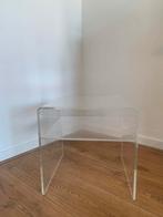 Plexiglas bijzettafel, Minder dan 45 cm, Gebruikt, Vierkant, Ophalen of Verzenden