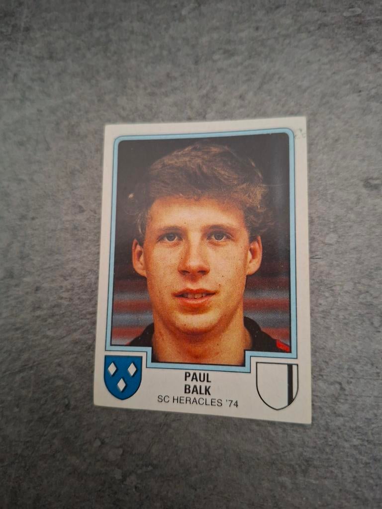 Panini sticker Voetbal 86. Keeper Paul Balk SC Heracles '74., Verzenden, Zo goed als nieuw, Sticker