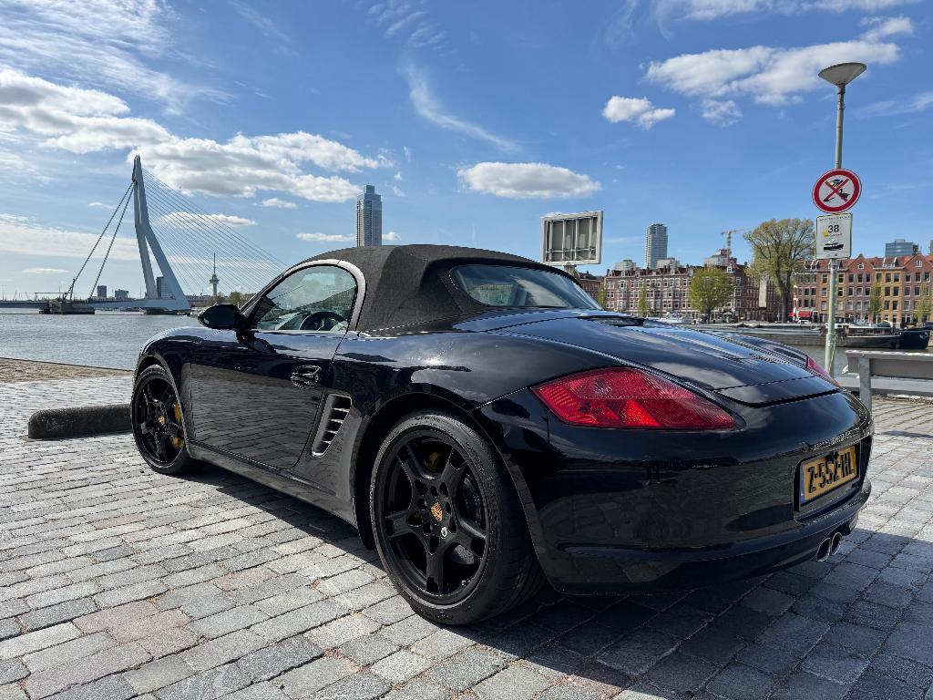 Porsche Boxster 3.2 S (987) – zeldzaam complete uitrusting!, Auto's, Porsche, Achterwielaandrijving, Zwart, Cabriolet, Zwart